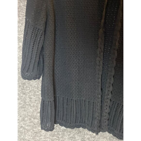 Dress barn Black Cardigan Button Top Open Front 3/4 Sleeve Women 18/20 - Picture 3 of 6